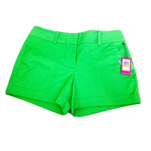 Vince Camuto Women Sz 14 (Actual 39x4) Flat Front Tropical Rain Green Shorts NWT